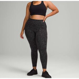Lululemon Wunder Train High-Rise Tight 25" Hideaway Camo Deep Coal Multi Size 0